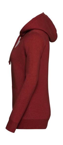 Ladies' Authentic Melange Zipped Hood Sweat - Charcoal Melange / XS