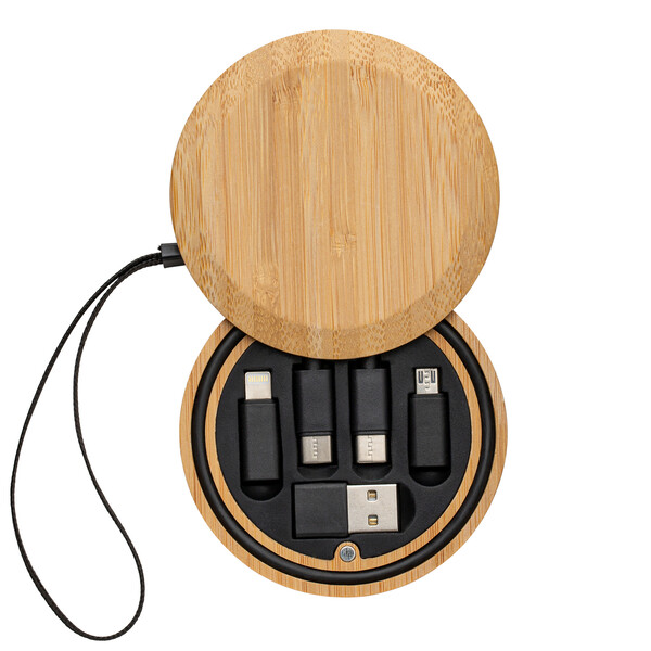 Câble de charge 6 in 1 CONVERTICS BAMBOO - marron