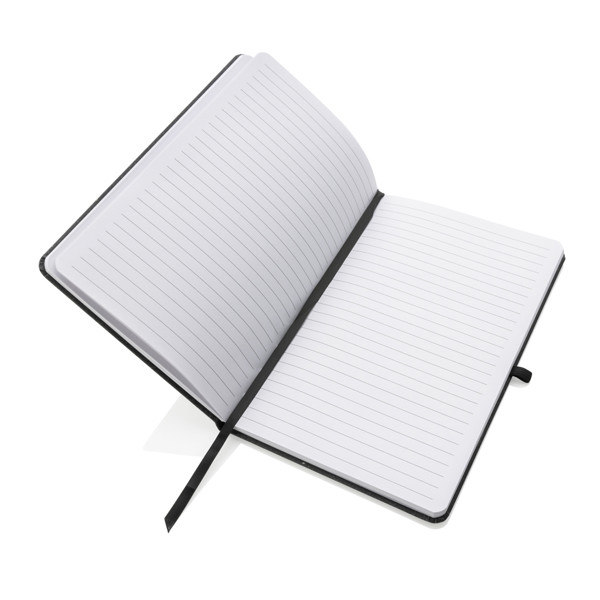 GRS Recycled leather hardcover notebook A5 - Grey