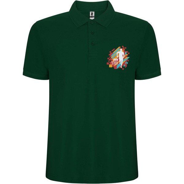 Polo da uomo a maniche corte Pegaso Premium - Verde bottiglia / 4XL