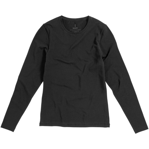 Ponoka long sleeve women's GOTS organic t-shirt - Anthracite / XXL