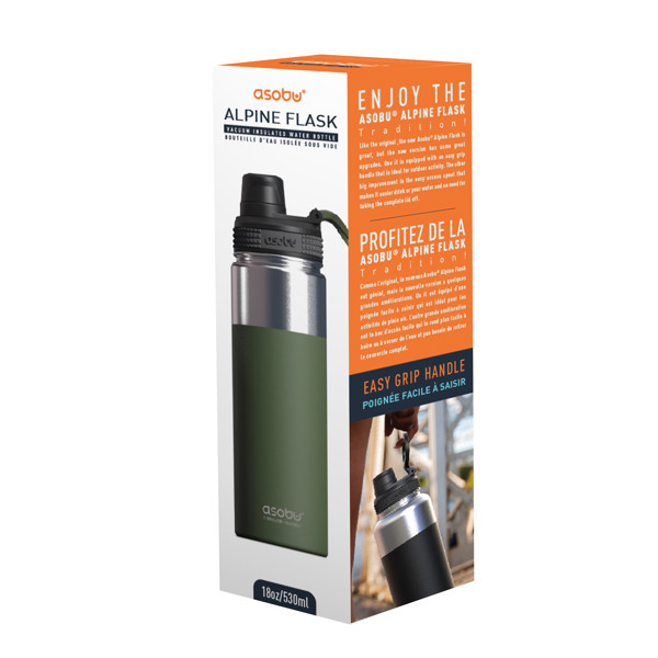 Asobu® Alpine Flask, Termo flaška za šport, 530 ml, zelena