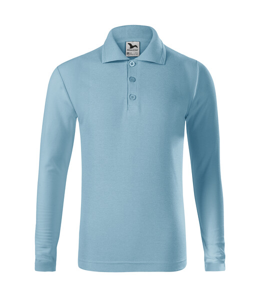 Polokošile Dětská Malfini® Pique Polo Ls - Nebesky Modrá / 134 cm/8 let