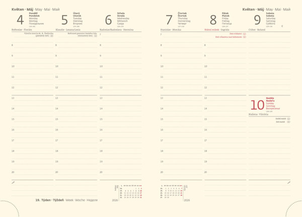 Týždenný diár A5 Cork s pútkom