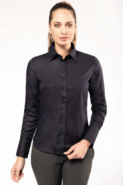Ladies' Long-Sleeved Non-Iron Shirt - White / XL