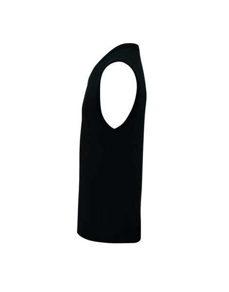 Men's V-Neck Sleeveless Sweater - Black / L