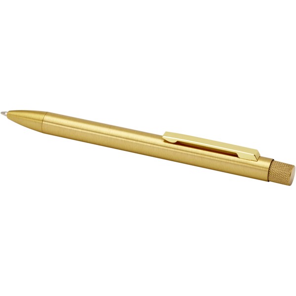 Penna a sfera in ottone riciclato Beatriz (inchiostro nero) - Oro