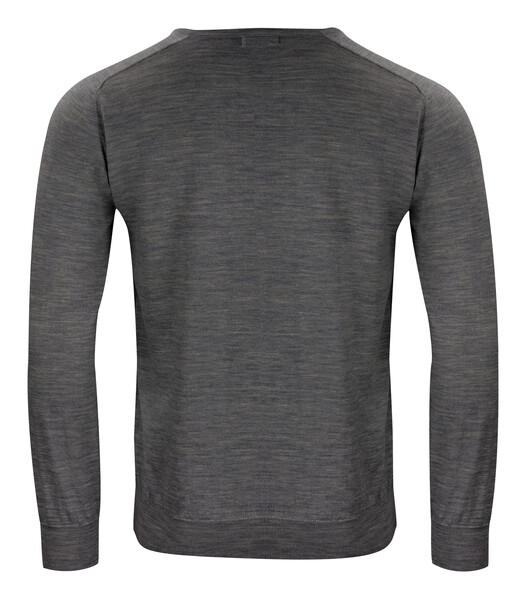 Merino V-Neck Dark Grey melange L