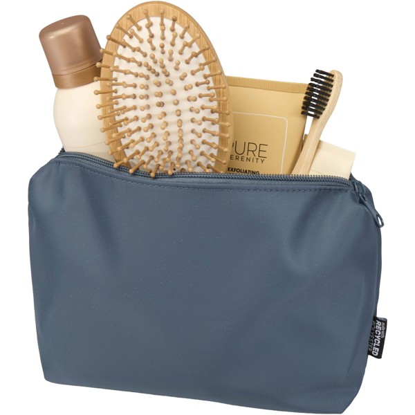 Trousse de toilette de voyage Trip Aware™ de 2 L en matériaux recyclés - Bleu hale
