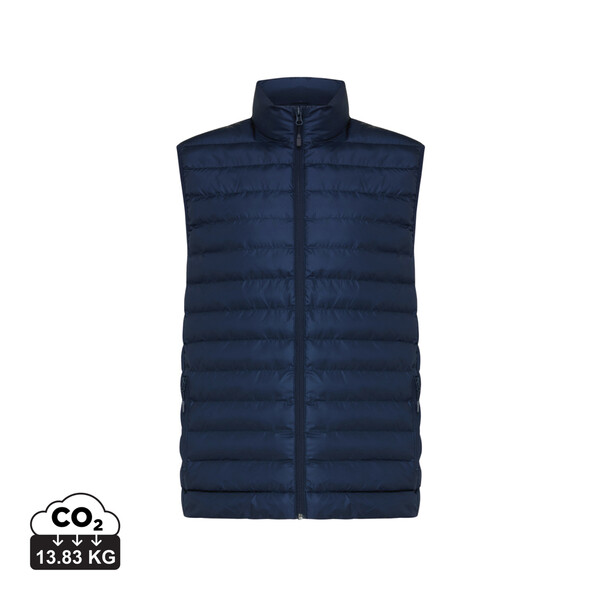 Bodywarmer homme en polyester recyclé IQONIQ Meru - Bleu Marine / L