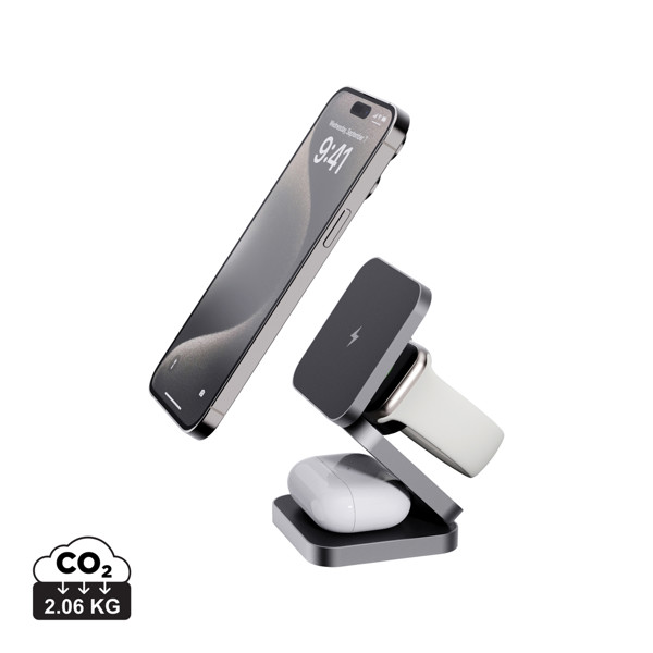 Terra sklopivi punjač 3-u-1 15W od RCS recikliranog aluminija
