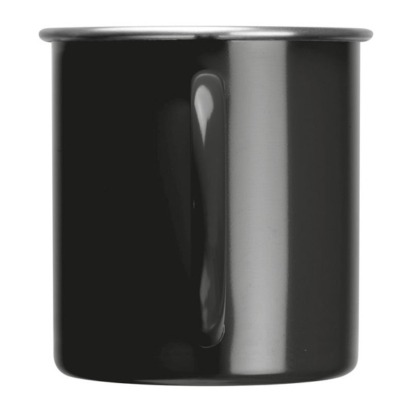 Oceľový hrnček Trezzo 350ml - Čierna