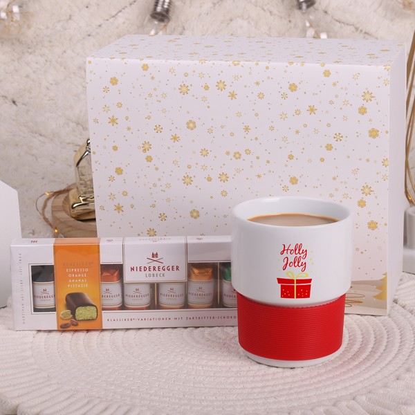 Freddo Plus porcelain mug set, 100g chocolates