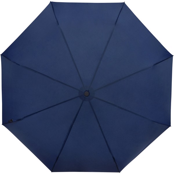 Parapluie 21" pliable windproof en PET recyclé Birgit - Marine