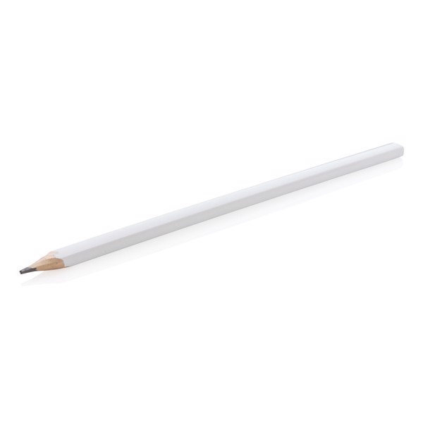 25cm wooden carpenter pencil - White