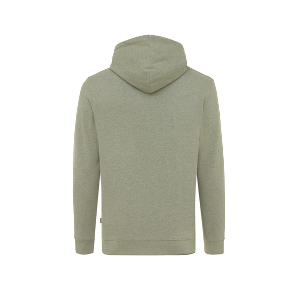 Sweat à capuche en coton recyclé et non teinté Iqoniq Torres - Heather Green / XXS