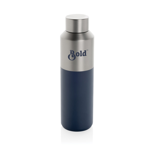 Bouteille d'eau 600ml en acier recyclé certifiée RCS Fluid - Bleu Marine