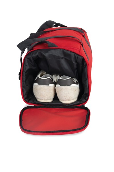 Sports Bag With Shoes Holder Compartment - Red / Dark Grey