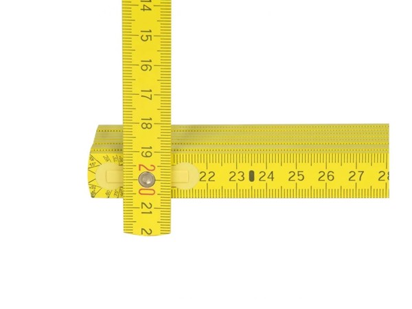 2 m Zollstock / Meterstab [Kunststoffgelenke] aus Holz - Europäische Produktion/Bedruckung