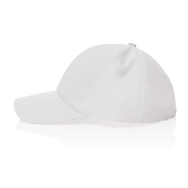 Impact 6 panel 280gr Recycled cotton cap with AWARE™ tracer - White