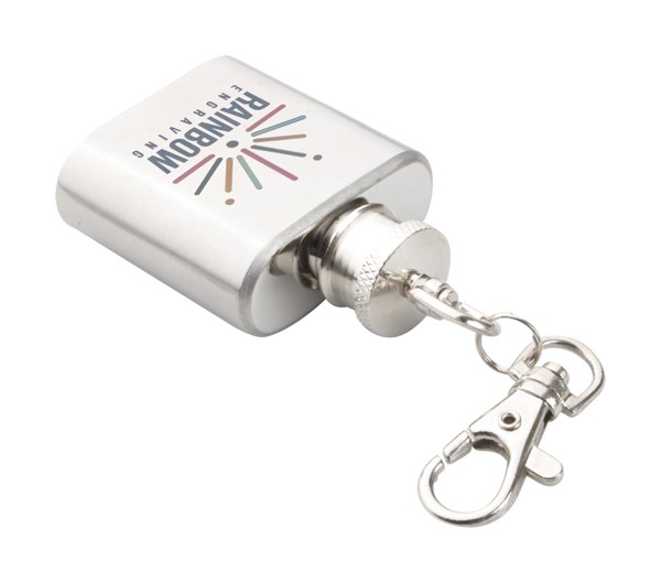 Keyring With Hip Flask Norge - Silver