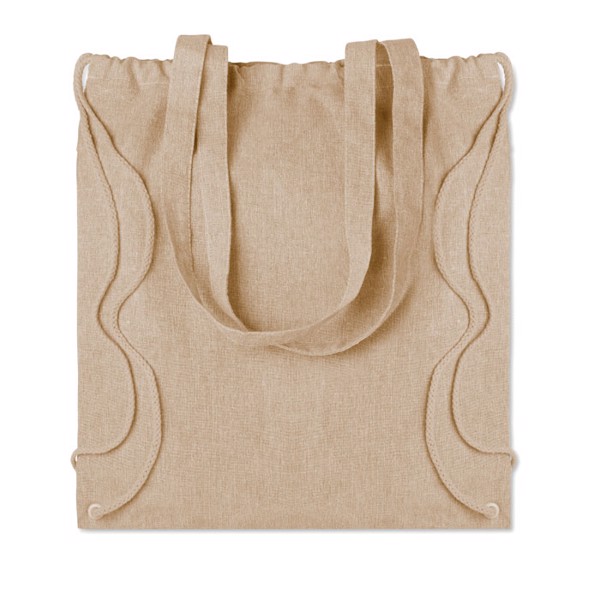 140gr/m² recycled fabric bag Moira Duo - Beige
