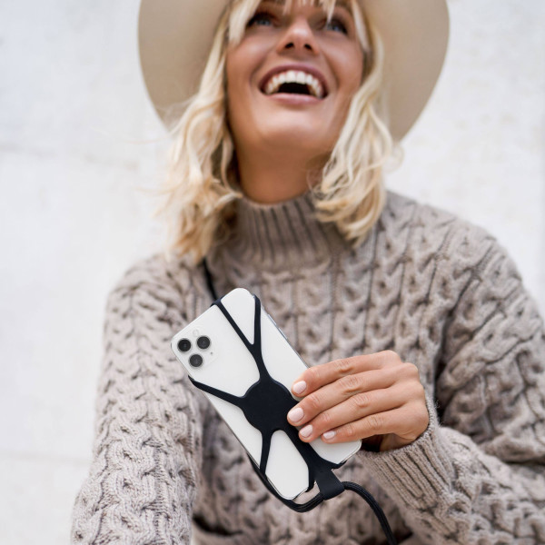 KUMO - LANIERE TOUR DE COU SMARTPHONE UNIVERSELLE NOIR