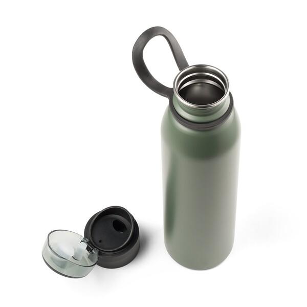 LEMIEUX. Sportovní láhev z nerezové oceli (z 90 % z recyklovaného materiálu) 670 ml - Vojenská Zelená