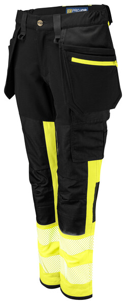 6543 Woman Waist Pant HV Yellow/black C42