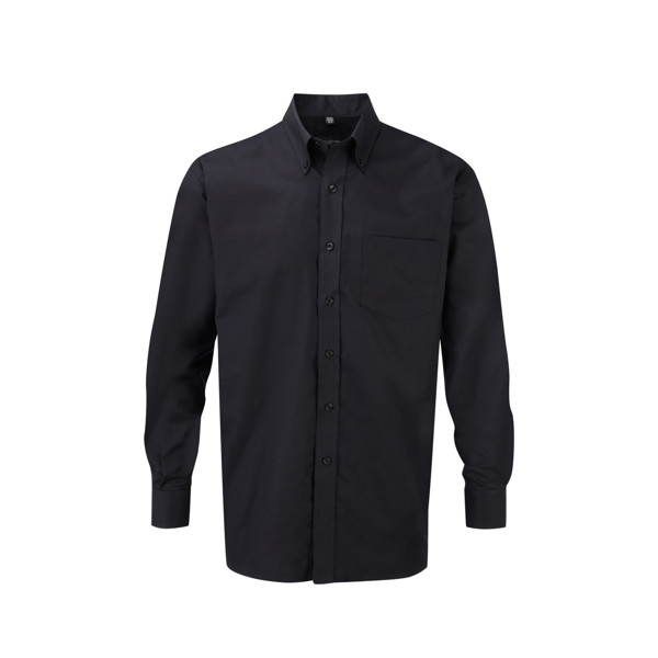 Camisa Oxford Homem Manga Comprida135g - 70% Algodão/ 30% Poliéster - Preto / L