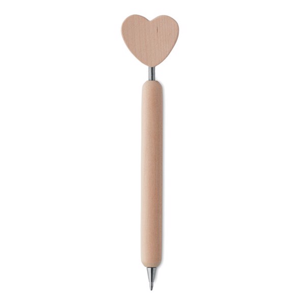 Wooden pen with heart on top Seele