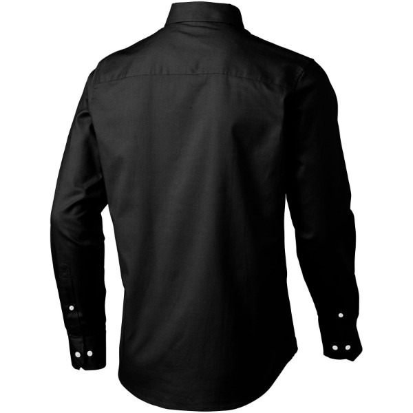 Camisa tipo Oxford de manga larga de hombre "Vaillant" - Negro intenso / XL