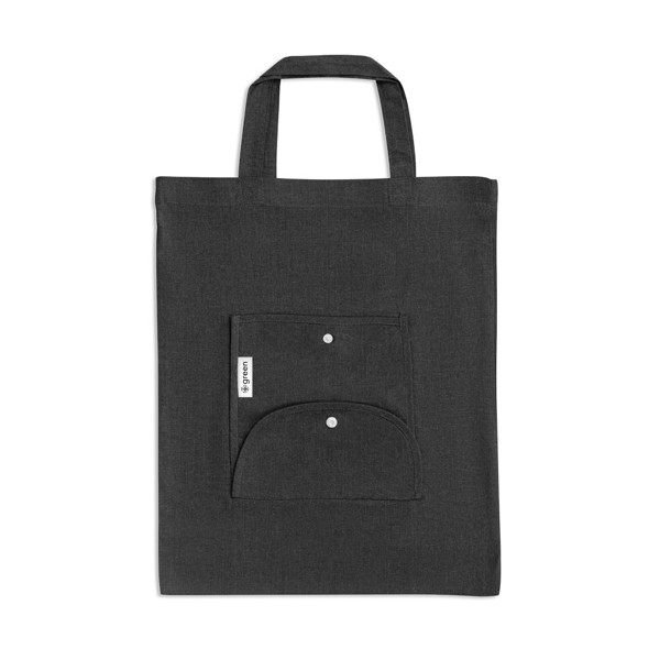 SIENA. Bag in cotton and recycled cotton (140 g/m²) - Black