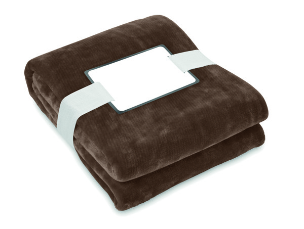 Couverture polaire RPET 280gr Logan - Chocolat