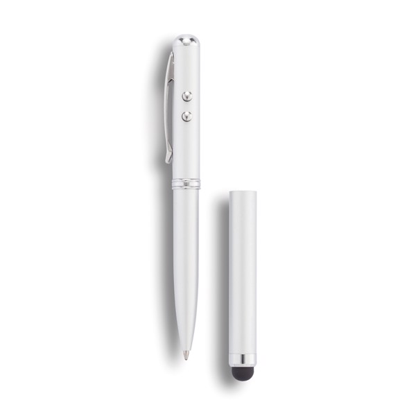 Xd Collection 4in1 pen stylus, torch, laser - Silver