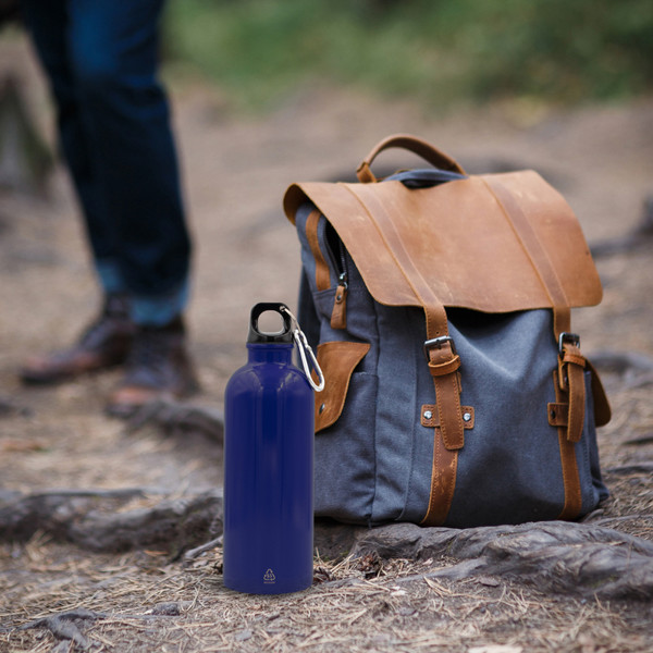 Sports bottle 500 ml with carabiner clip | Brenda - navy blue