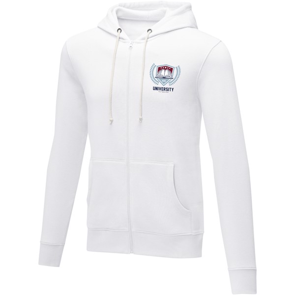 Sweat à capuche zippé Theron pour homme - Blanc / 4XL
