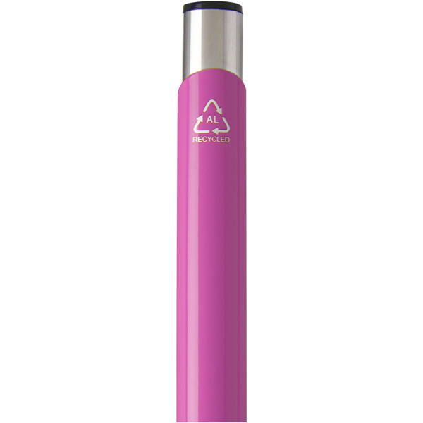 Penna a sfera in alluminio riciclato Moneta (inchiostro nero) - Magenta