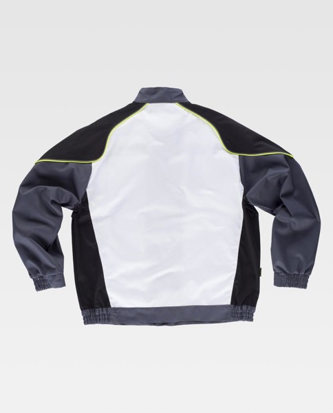 Casaco Tricolor com Debruns de Alta Visibilidade - Branco / Preto sólido / Cinza 