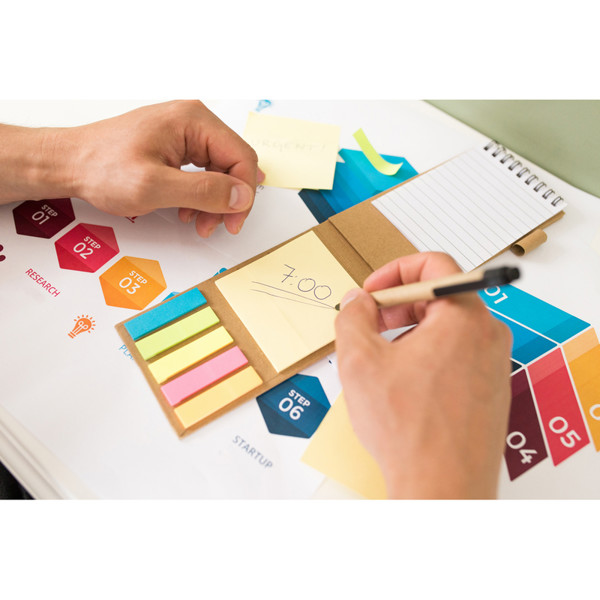 Notizenset, Notizblock, Stift, Haftnotizen | Madelyn