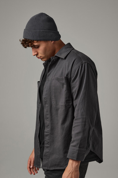 Organic Cotton Waffle Beanie - Graphite Grey / ONE SIZE
