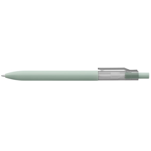 Stylo Nimbus à clip translucide rPET - Sarcelle / Jet d’encre 4 couleurs