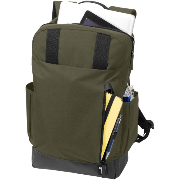 Compu 15.6" laptop backpack 14L - Olive / Solid Black