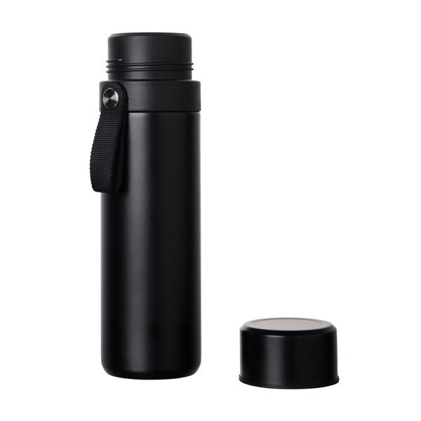 VINGA Tono RCS termoska s dvojitým pohárom 750 ml - Čierna