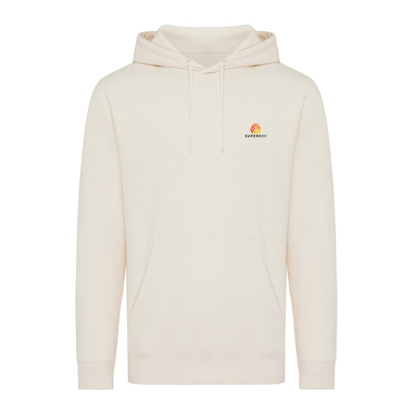 Lehká mikina s kapucí Iqoniq Rila z recykl. bavlny - Natural Raw / XXXL