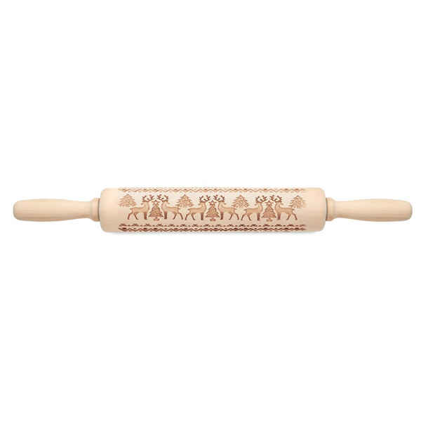 Christmas pastry wooden rolling Stampa