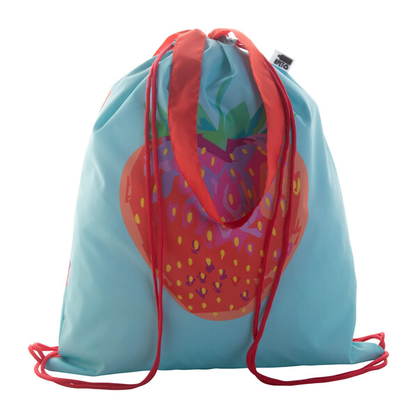 Sac à cordon personnalisé CreaDraw Shop RPET - Rouge / Blanc
