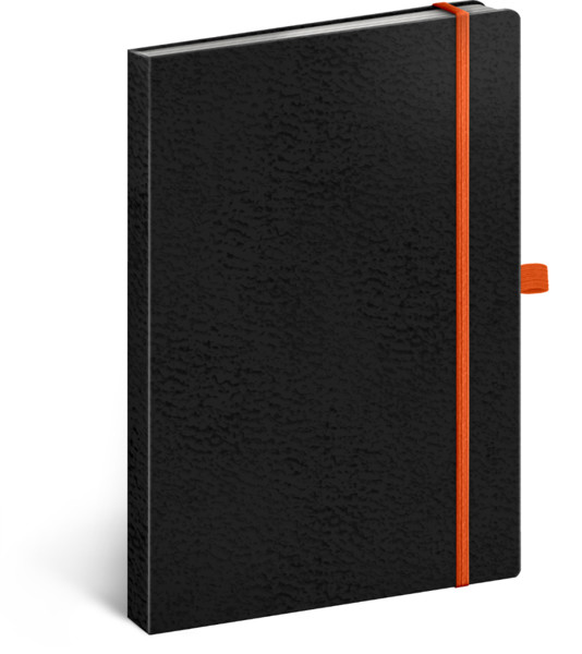 Notique Notes Vivella Classic Černý/Oranžový, Tečkovaný, 15 x 21 cm