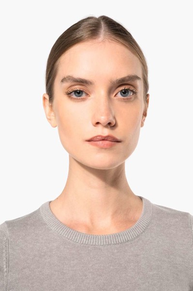 Ladies' Crew Neck Jumper - Grey Melange / 2XL