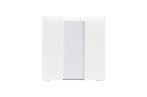 Bloc de papier 10x10x10cm dans une boîte cubique avec compartiments - Blanc